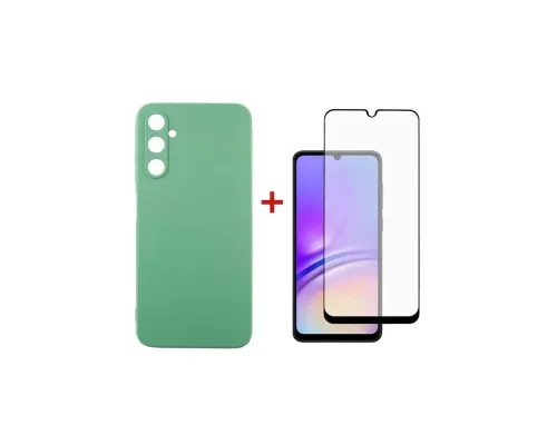 Чохол до мобільного телефона Dengos Kit for Samsung Galaxy A05s (A057) case + glass (Mint) (DG-KM-10)