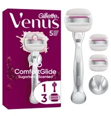 Бритва Gillette Venus PRO ComfortGlide Sugarberry Scented з 3 змінними картриджами + Гачок (8700216970020)