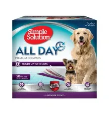Пелюшки для собак Simple Solution All Day Premium Dog Pads з ароматом лаванди 50 шт 58х60 см (0010279102428)