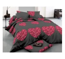 Постільна білизна MirSon Сатин 22-1290 Heart of flowers Євро (2200003604269)