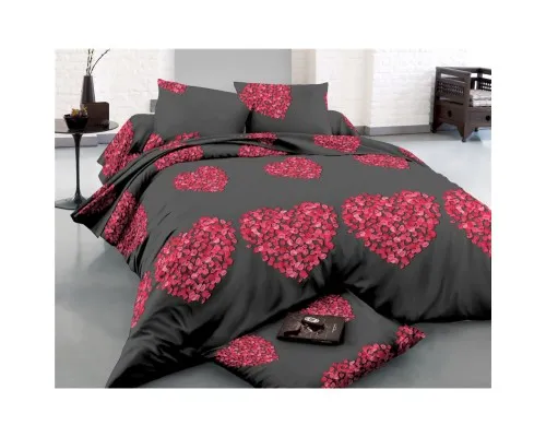 Постільна білизна MirSon Сатин 22-1290 Heart of flowers Євро (2200003604269)