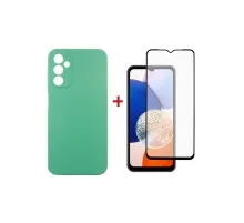 Чохол до мобільного телефона Dengos Kit for Samsung Galaxy A14 5G case + glass (Mint) (DG-KM-14)