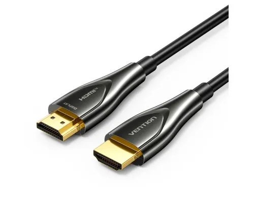 Кабель мультимедійний HDMI M to HDMI M 15.0m 4K fiber optic zinc alloy black Vention (ALSBN)