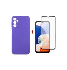 Чохол до мобільного телефона Dengos Kit for Samsung Galaxy A14 5G case + glass (Purple) (DG-KM-13)