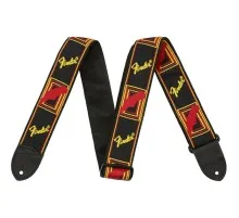 Ремінь для гітари Fender Strap 2" Monogrammed Black/Yellow/Red (20515)