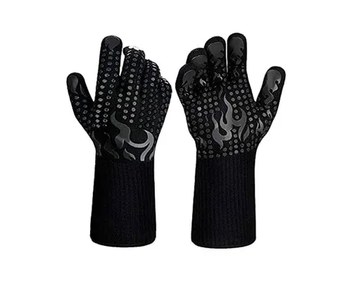 Захисні рукавиці Voltronic HFG-800-Black Torch, термостійкі, вогнетривкі, до 800°C, Black (HFG-800-BF)