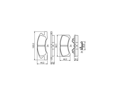 Гальмівні колодки Bosch 0986494878