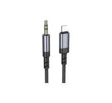 Кабель мультимедійний Lightning to 3.5mm M 1.0m grey BOROFONE (6941991118975)