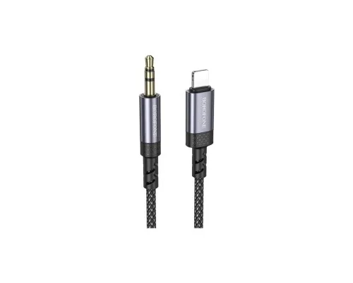 Кабель мультимедійний Lightning to 3.5mm M 1.0m grey BOROFONE (6941991118975)