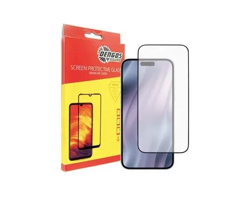 Скло захисне Dengos Full Glue iPhone 17 Air Black (TGFG-411)