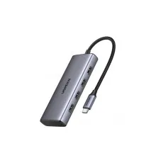Порт-реплікатор Ugreen Dock CM498 USB 3.0 Type-C -> 1хUSB-A 3.0/3хUSB-A 2.0/2xHDMI 4K 30Гц PD (35897)