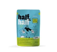 Вологий корм для собак Half&Half шматочки індички в соусі 100 г (4820261921212)