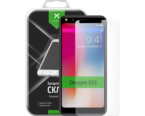 Скло захисне Vinga для Doogee X53 (VTPGS-DX53)