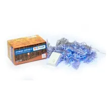 Гірлянда Delux Curtain С 320LED 3х3 м синій/прозорий IP20 (90017999)