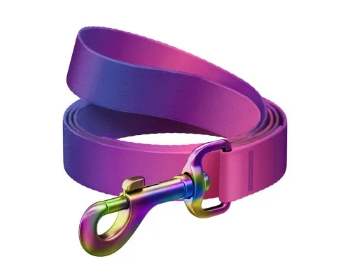 Повідець для собак WAUDOG Nylon Recycled градієнт S фіолетовий (46629)