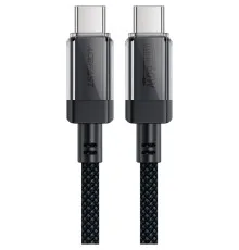 Дата кабель USB-C to USB-C 1.2m 60W stainless steel C12-03 Black Acefast (6974316283317)