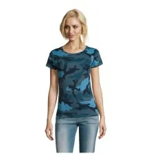 Футболка Sol's Camo women синій камо XL (01187536XL)
