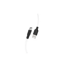 Дата кабель USB 2.0 AM to USB-C 1.0m 3A silicone black+white HOCO (6931474711915)