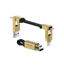 Дата кабель 6in1 inCharge 6 - 0.06m gold Rolling Square (SIX03R)