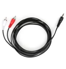 Кабель мультимедійний Jack 3.5mm M to 2xRCA 3 m Vinga (VCPDCJ35MRCA23BK)