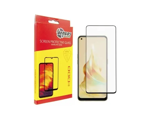 Скло захисне Dengos Full Glue OPPO Reno8 T (black) (TGFG-297)