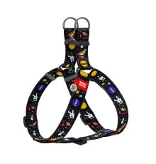 Шлея для собак WAUDOG Nylon з QR паспортом "NASA" пластиковий фастекс XL (324-0047)