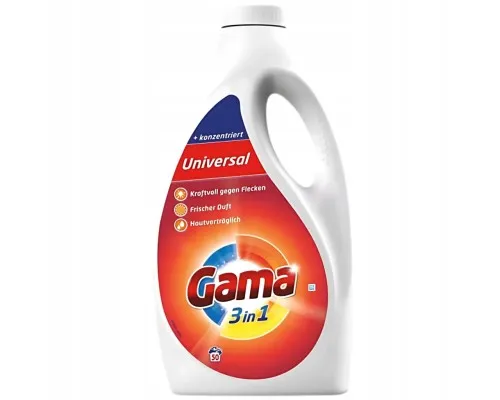 Гель для прання Gama 3 in 1 Universal 2.25 л (8435495845362)