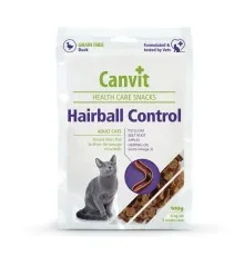Ласощі для котів Canvit Hairball Control для виведення грудок шерсті з качкою 100 г (8595602514083)