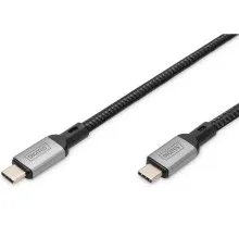 Дата кабель USB-C to USB-C 1.0m USB 4.0 black Digitus (DB-300443-010-S)