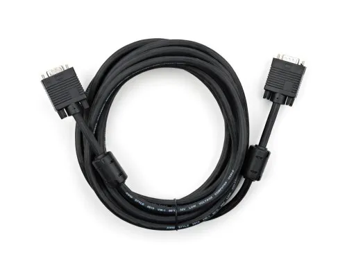Кабель мультимедійний VGA 5 m MM ferrite Vinga (VCPDCVGAMM5MBK)
