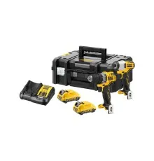 Набір електроіструментів DeWALT 2 од. 12 В XR Li-lon, вага 5.1 кг, кейс TSTAK, 2 АКБ та ЗП (DCK2110L2T)