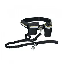 Повідець для собак Trixie Hands Free ремінь 60-120 см/40 мм, повідець 1-1.35 м/25 мм чорний (4011905012759)