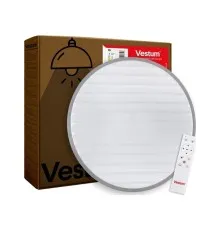 Світильник Vestum GRILL зоряне небо 72W 3000К- 6500К 5600Lm з пультом срібний (VS-81023)