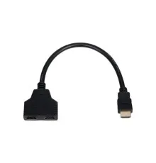 Перехідник HDMI M to 2 HDMI F 10 cm Atcom (10901)