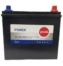 Акумулятор автомобільний Vesna 45 Ah/12V Japan Euro (415 645)