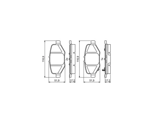 Гальмівні колодки Bosch 0986495397