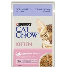 Вологий корм для кішок Purina Cat Chow З Ягням та Цукіні в желе 85 г (8445290426536)