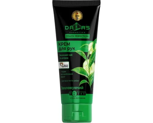 Крем для рук Dalas Cosmetics Зелений чай та огірок 75 мл (4260637722577)