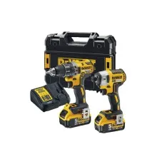 Набір електроіструментів DeWALT 2 од. 18 В XR Li-lon, вага 6.61 кг, кейс TSTAK, 2 АКБ та ЗП (DCK268P2T)