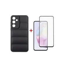 Чохол до мобільного телефона Dengos Kit for Samsung Galaxy A35 5G case + glass (Black) (DG-KM-56)