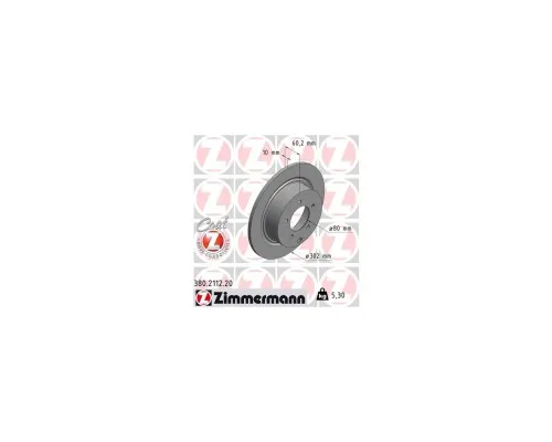 Гальмівний диск ZIMMERMANN 380.2112.20