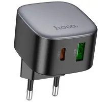 Зарядний пристрій HOCO CS32A Rise 1xUSB-C PD20W + 1xUSB QC3.0 Black (6942007617451)