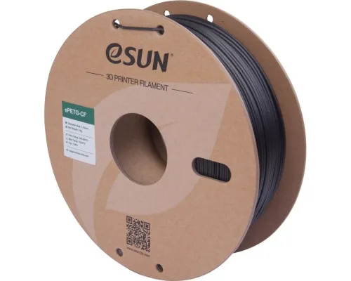 Пластик для 3D-принтера eSUN ePETG-CF 1,75mm 1kg BLACK (EPETG-CF-P175B1)