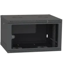Шафа настінна Ipcom 6U, 600*600, RAL9005 (СН-6U-060х060-ДС-9005)