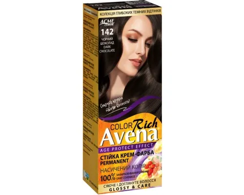 Фарба для волосся Acme Color Avena Rich Color Стійка 142 - Чорний шоколад (4823115502674)
