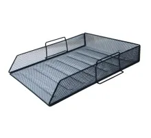 Лоток для паперів Buromax горизонтальний, металевий, чорний (BM.6254-01)