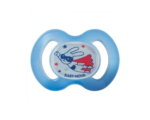 Пустушка Baby-Nova Superhero нічна 0-6 міс. блакитна (3962479)