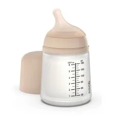 Пляшечка для годування Suavinex Zero. Zero Beige 180 мл, повільний потік (308413)