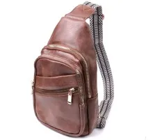 Сумка Vintage З однією лямкою через плече з екошкіри Коричнева (22760)
