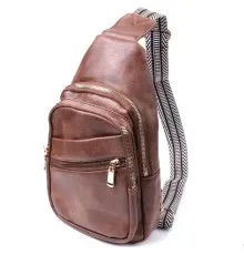 Сумка Vintage З однією лямкою через плече з екошкіри Коричнева (22760)